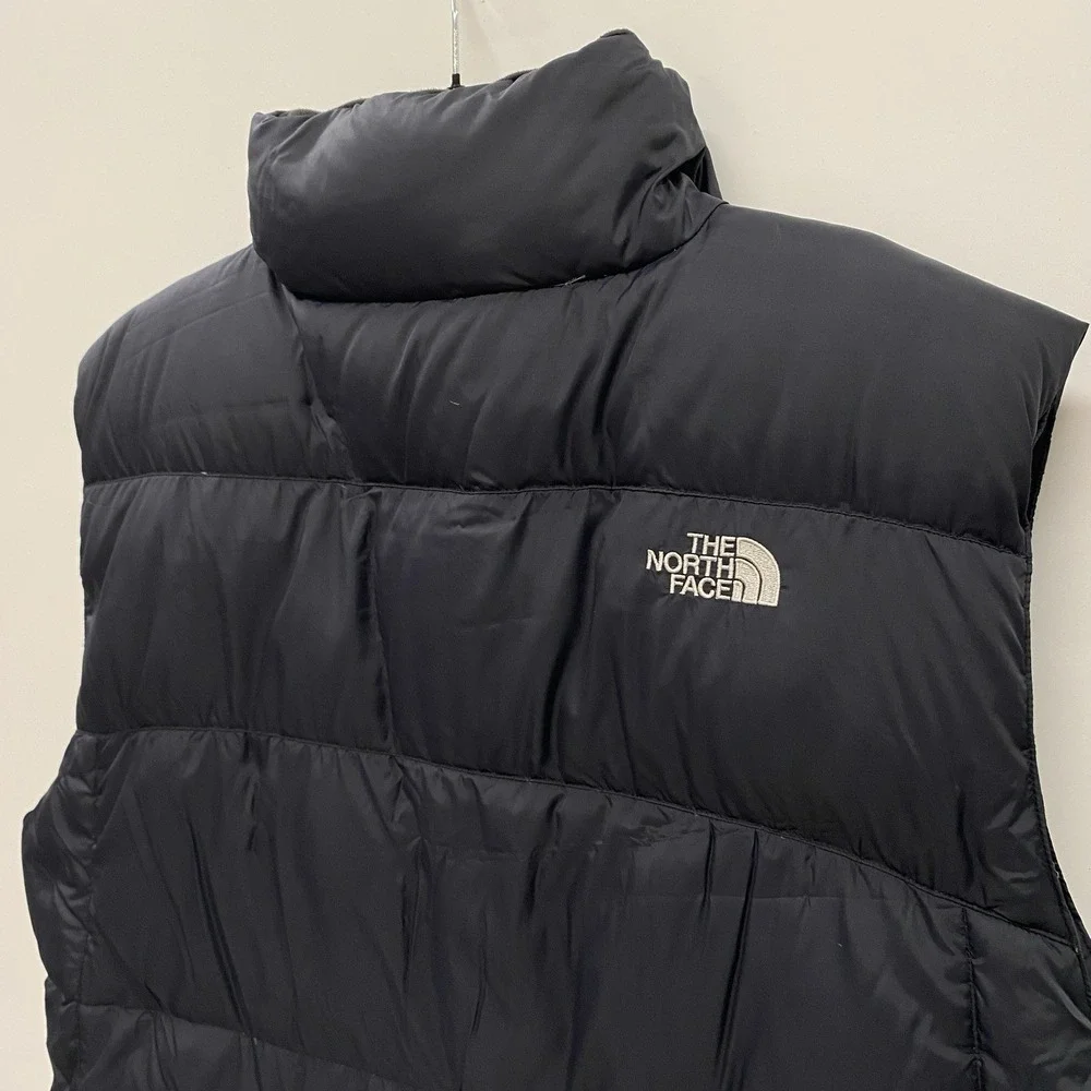 The North Face Vest Black Puffer 550‎ Goose Down Men's XL Packable Hiking Travel